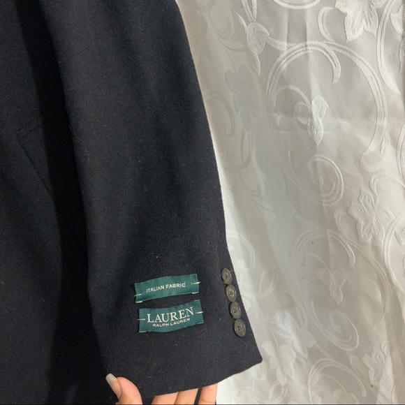 Ralph Lauren Black Wool Mixed Blend Trench Coat - Picture 3 of 12